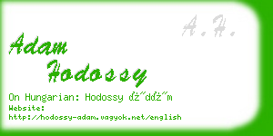 adam hodossy business card